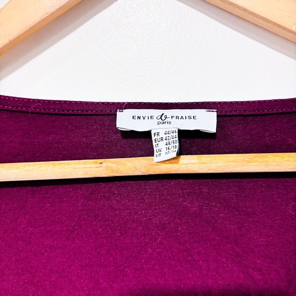 🌼NWOT🌼 ENVIE DE FRAISE – Burgundy wrap nursing top | Size L * - Picture 7 of 8